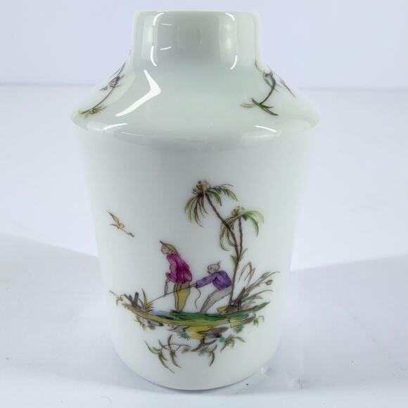 Raynaud & Co Limoges Porcelain Bud Vase Hand Painted Asian Scene Miniature Decor - Picture 9 of 12